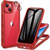 CENHUFO Privacy Cover iPhone 14 Plus, con Protezione Schermo Vetro Temperato Ant