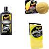 Meguiar's G19216EU Ultimate Polish Auto Pre-Cera 473ml, riflessi profondi e massima lucentezza - Include 4 tamponi schiuma morbida & panno microfibra Supreme Shine per pulizia auto