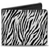 Buckle-Down Designs Bi-Fold Wallet Zebra 2 White