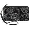 Supernatural Canvas Zipper Wallet LARGE Supernatural Devil's Trap Pentagrams Grays/Black/Whit