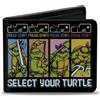 Teenage Mutant Ninja Turtles Bi-Fold Wallet Teenage Mutant Ninja Turtles SELECT YOUR TURTLE Start Screen Pose