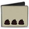 Buckle-Down Designs Bi-Fold Wallet Zebra Poops Off-White/Black