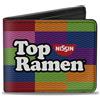 Top Ramen Bi-Fold Wallet TOP RAMEN Noodle Wave Blocks Multi Color/Black/White