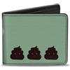 Buckle-Down Designs Bi-Fold Wallet Zebra Poops Color