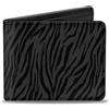 Buckle-Down Designs Bi-Fold Wallet Zebra 2 Black/Gray