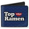 Top Ramen Bi-Fold Wallet TOP RAMEN Noodle Wave Blue/Black/White