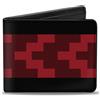 Buckle-Down Designs Bi-Fold Wallet Chevron 8-Bit Black/Reds