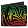 Buckle-Down Designs Bi-Fold Wallet Zebra Head Rasta