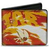 Avatar: The Last Airbender Bi-Fold Wallet Avatar the Last Airbender Aang and Momo Pose Reds/Yellows