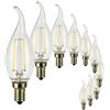 SUNSEED 10x Lampadina E14 Filamento LED 2W Colpo di Vento 250 Lumen Luce Natural