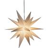 Konstsmide Stella in plastica 3D Bianca, Collegamento e dimmer, 1 diodo Caldo, 12 V, Esterno (IP44), 3,6 W, Cavo Nero