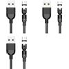 No 3X 540 Magnetico Micro-USB Tipo C Caricatore Magnetico per Telefono A 4963