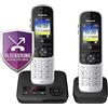 TELÃFONO DUO INALÁMBRICO PANASONIC CON AB KX-TGH722GS NEGRO