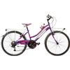 Cicli Puzone BICI DA RAGAZZA IN ALLUMINIO LY24AC18V BICICLETTA MOUNTAIN BIKE MISURA 24 LINCY