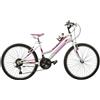 Cicli Puzone BICI DA RAGAZZA IN ALLUMINIO LY24AC18V BICICLETTA MOUNTAIN BIKE MISURA 24 LINCY