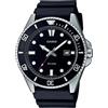 CASIO Diver MDV Duro Analogico UOMO Collection 200m NERO Black Cinturino RESINA