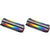 No 2X Dissipatore di ICE Whale M.2 2280 SSD con Effetto di Illumi2024