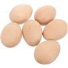 6 Pcs Solid Easter Eggs Wooden Uova Finte Per Galline Modello Uovo
