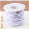 2 Roll Cordini Elastici Nylon Bianco Corda Per Collane Filo Gioielli