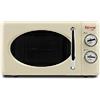 Girmi Fm21 Forno Microonde Combinato Vintage Design, 20 Lt, 700+800W, Crema