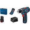 Bosch Professional 12V System Trapano-avvitatore a batteria GSR 12V-15 (incl. 2