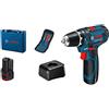 Bosch Professional 12V System Trapano-avvitatore a batteria GSR 12V-15 (incl. 2