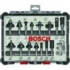 Bosch Professional Set da 15 Pezzi di frese, per legno, accessorio per fresatric