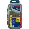 BOSCH CO21B Set di 21 punte da trapano in metallo Cobalto M42 con gambo piatto p