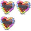 No 3X Modulo di Luce Lampeggiante A LED RGB A Forma di Cuore Kit Elettronico D3377