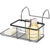 BOSPHORUS iDesign Organizer bagno, Piccolo portaoggetti vasca in metallo da appendere, Por