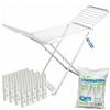 Vileda Kit Stendibiancheria Zaffiro 20m + Accessori Interno/Esterno