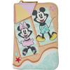 LOUNGEFLY Mickey & Minnie Beach Fun Zip Around Wallet Loungefly