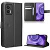Not applicable Custodia in pelle nera con struttura a diamante per Motorola Edge 30 Neo/Lite