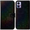 Not applicable Custodia in pelle nera con fibbia magnetica per Motorola Edge 30 Neo/Lite