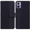Not applicable Custodia in Pelle Nera Geometrica per Motorola Edge 30 Neo / Lite