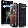 Aerku Pellicola Vetro Temperato per Nothing Phone 3A, 2+2 Pezzi Vetrino Tempe...