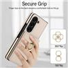 Custodia pelle bianca con anello, flip e slot schede per Samsung Galaxy Z Fold6