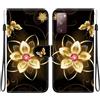Not applicable Custodia in pelle con motivo cristallo dorato per Samsung Galaxy S20 FE