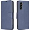 Not applicable Per Samsung Galaxy A05s Custodia in pelle di agnello con texture in puro colore