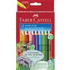 Faber-Castell FaberCastell 110912 Jumbo Grip Matite Colorate, Set da 12 Matite Colorate Bam...