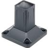 Alberts 509842 Supporto per pali di recinzione | Alluminio, plastificato antracite