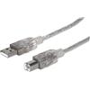 Manhattan 340458 Hi-Speed USB 2.0 Anschlusskabel (Typ A-Stecker auf Typ B-Stecke