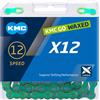 KMC X12 Aurora Green Waxed 126L chain