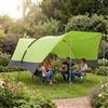 Telo Impermeabile 500x300cm per Campeggio, Tenda da Sole e Ombreggiante Esterno