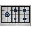 Candy Moderna Piano Cottura a Gas 5 Fuochi, Acciaio Inossidabile, Bruciatore a Doppia Corona, Griglie Lavabili in Lavastoviglie, AxLxP 0,8x74,5x51 cm, Color Inox - CHG7WL4WTX