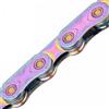 KMC X-Flat 12/13 Speed Waxed Flat Top Chain, 126 Link, Aurora Blue