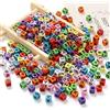 DAHI 1000 Pezzi Perline con Lettere Colorate A-Z Lettere Alfabeto Perline 6 x 6