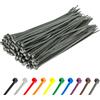 Gocableties - Fascette Plastica Grigie - 200 mm x 4,8 mm - 100 Pezzi - Fascette