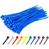 Gocableties - Fascette Plastica Blu - 200 mm x 4,8 mm - 100 Pezzi - Fascette Ele