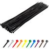 Gocableties - Fascette Plastica Nere - 370 mm x 4,8 mm - 100 Pezzi - lang - UV-b